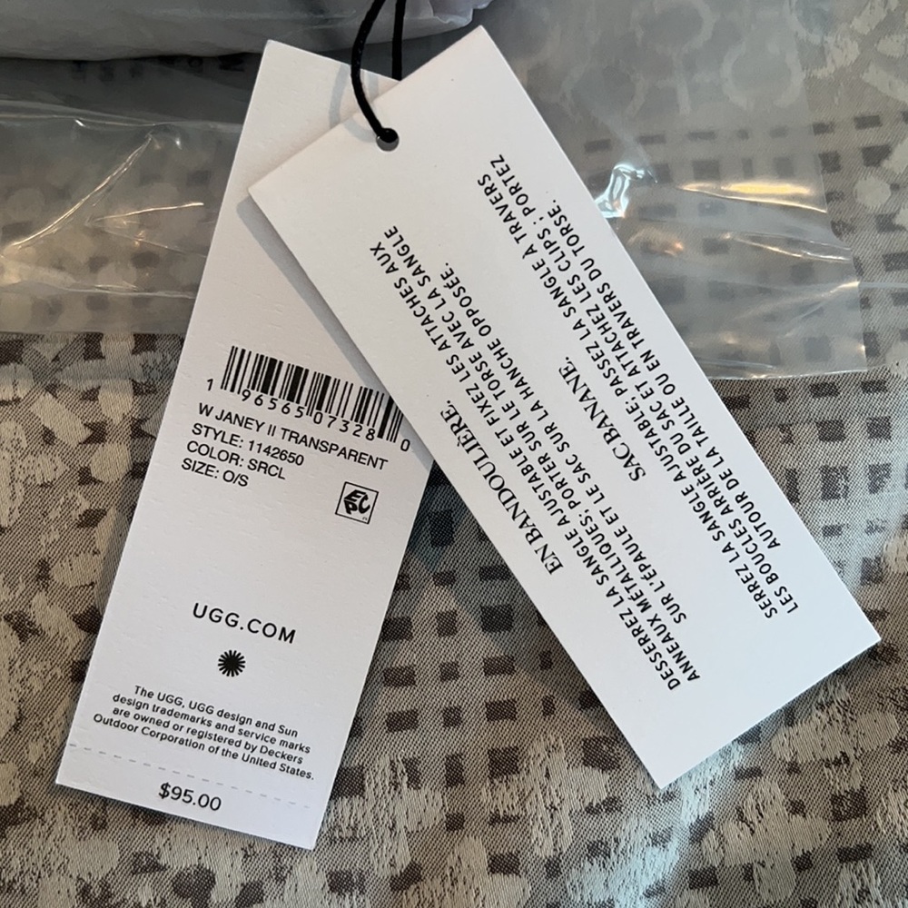 NWT UGG Janey II Transparent (3 in 1) Black Crossbody - Picture 4 of 11